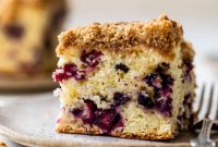 Moist Blueberry Coffee Cake Recipe with Crumb Topping