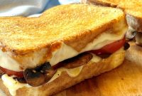 Savory Mushroom and Melted Cheese Grilled Sandwich