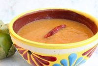 Roasted Tomatillo Salsa with Chile de Arbol Recipe