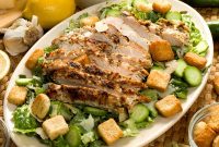 Lemon Chicken Caesar Salad with Cottage Cheese Twist