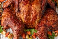 Sriracha-Glazed Smoked Spatchcock Turkey Recipe