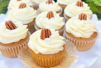 Moist Sweet Potato Cupcakes with Cinnamon Glaze