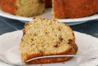 Moist Banana Coffee Cake with Sour Cream Glaze