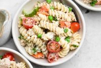 Lemon Tuna Pasta Salad with Fresh Herbs and Veggies