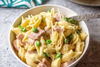 Creamy Ham and Pea Pasta Recipe for Quick Weeknight Dinners