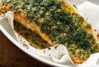 Oven-Baked Dijon Salmon with Fresh Dill and Lemon