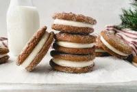 Ginger Molasses Cookie Sandwiches with Creamy Filling Recipe