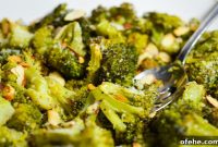 Crispy Roasted Broccoli with Light Lemon Garlic Sauce