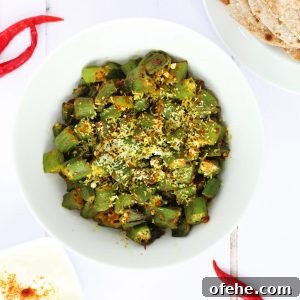 Dry curried okra