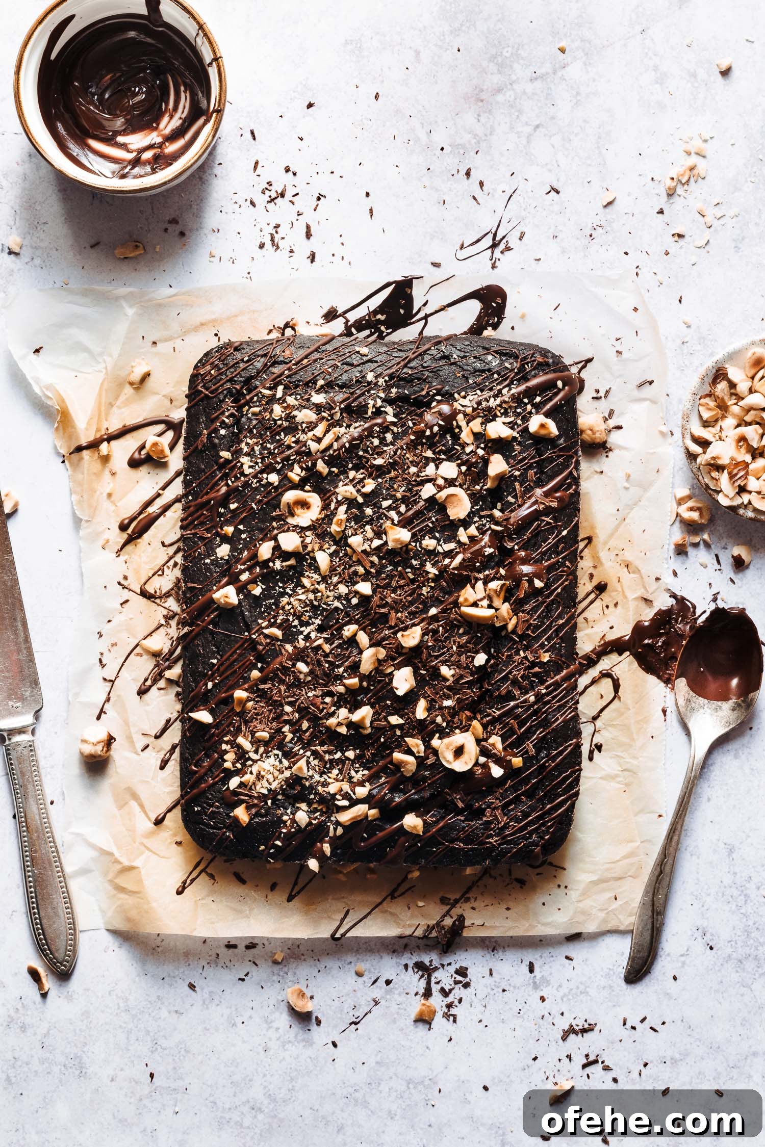 Black bean brownies on a plate