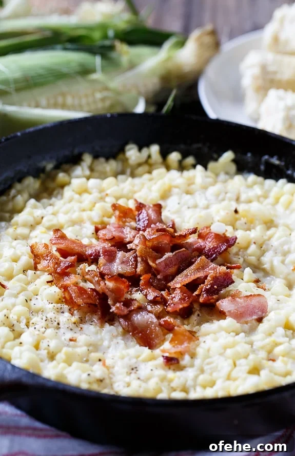 Crispy Country-Fried Skillet Corn Recipe for Southern Flavor 4 Country Fried Corn with bacon.
