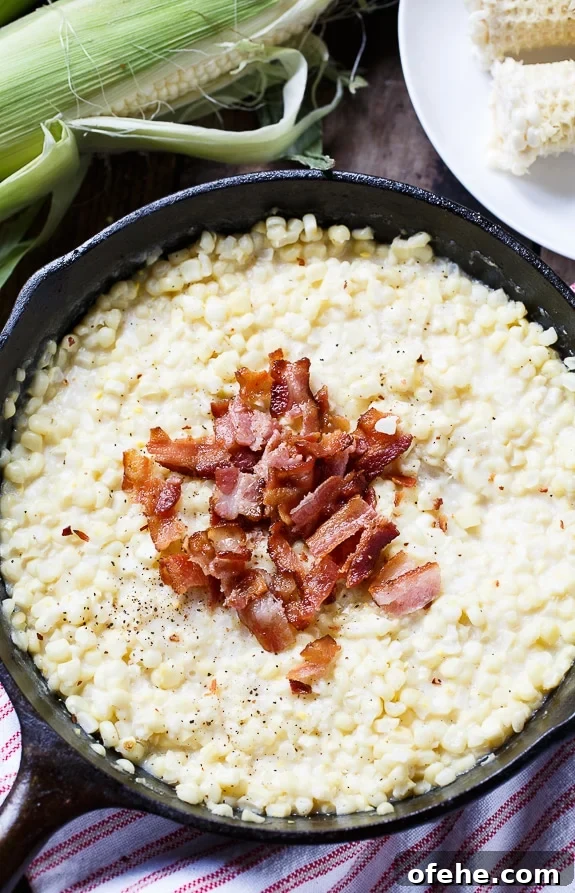 Crispy Country-Fried Skillet Corn Recipe for Southern Flavor 5 Country Fried Skillet Corn with bacon.
