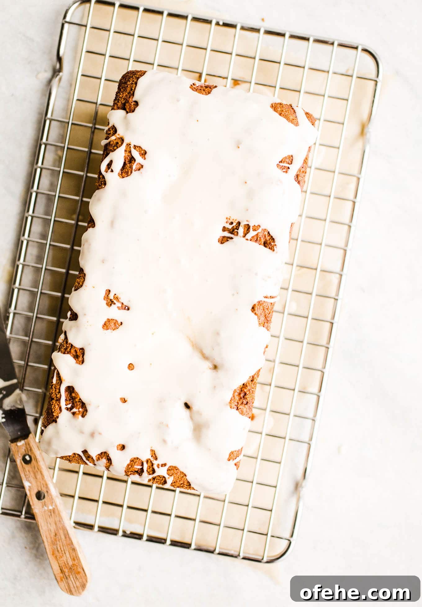 Vegan Gluten-Free Cinnamon Swirl Bread Recipe 5 Cinnamon loaf with glaze