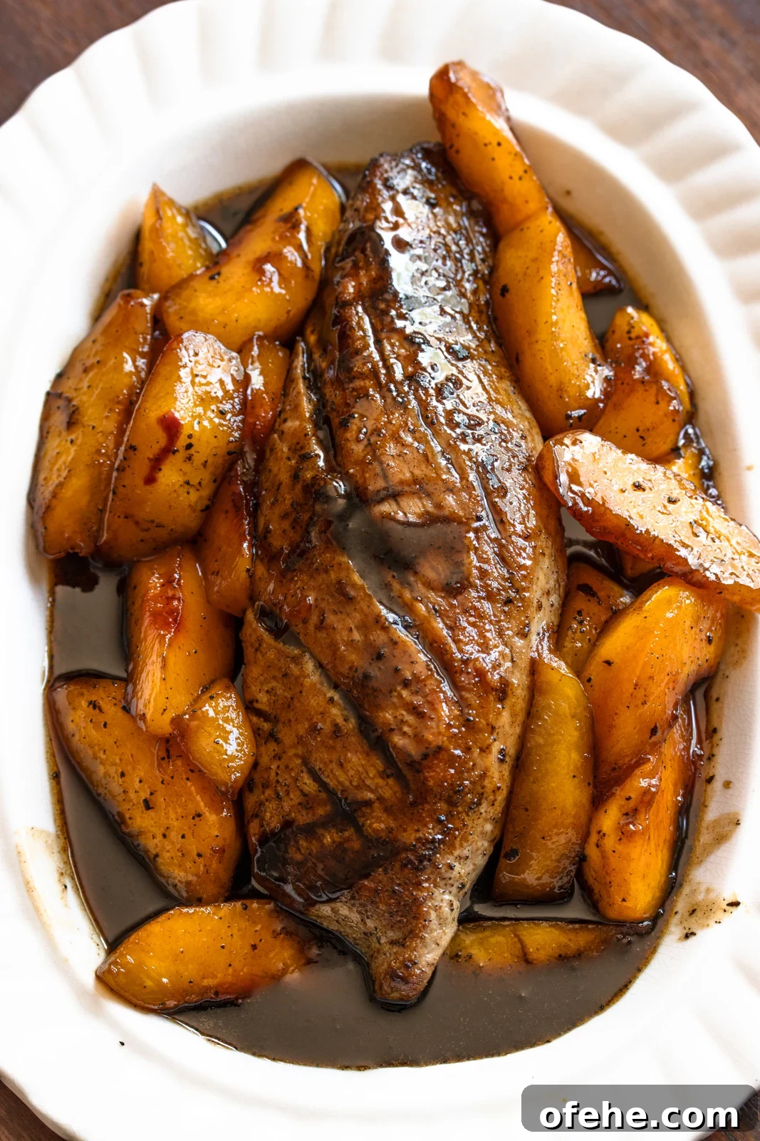 Peaches in Every Dish: Savory Starters & Elegant Summer Desserts 5 Glazed Pork Tenderloin