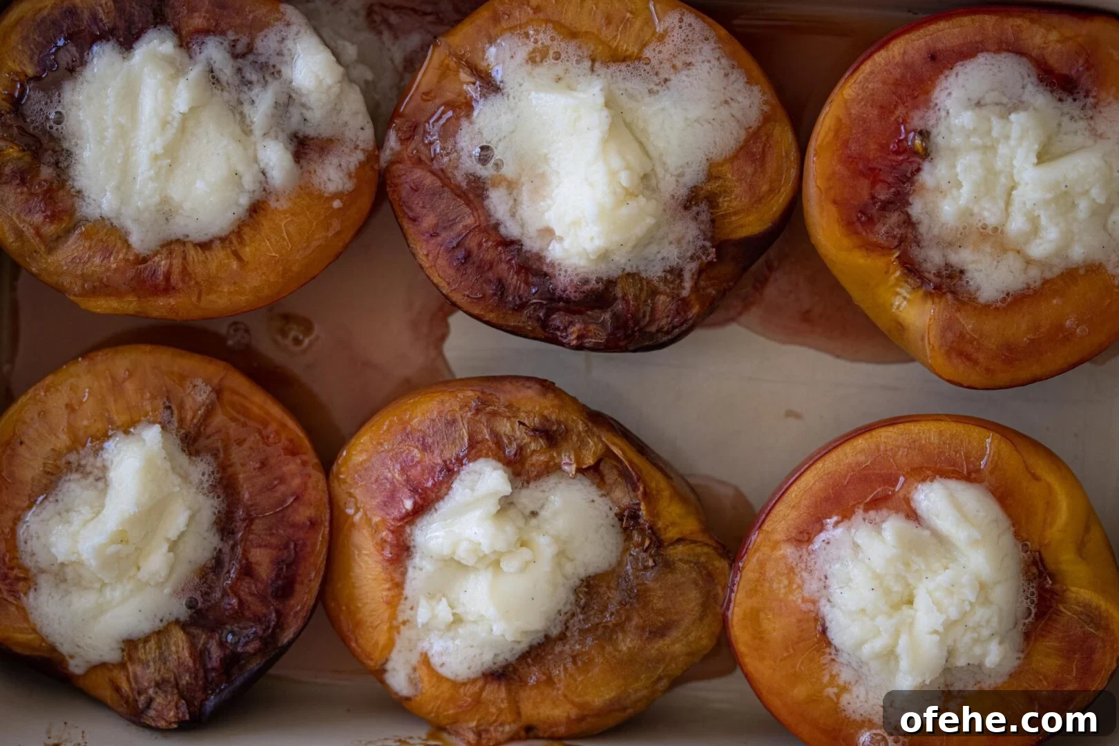Peaches in Every Dish: Savory Starters & Elegant Summer Desserts 6 Mascarpone Roasted Peaches