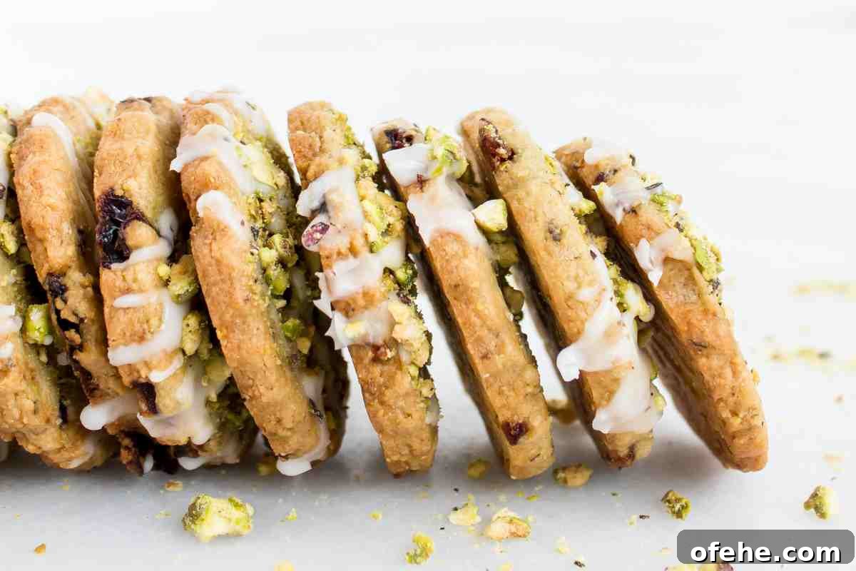 Frosted Pistachio Cranberry Shortbread Cookies msn image.