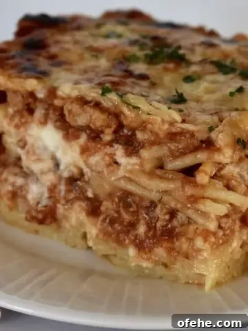 Baked Spaghetti with ground turkey.