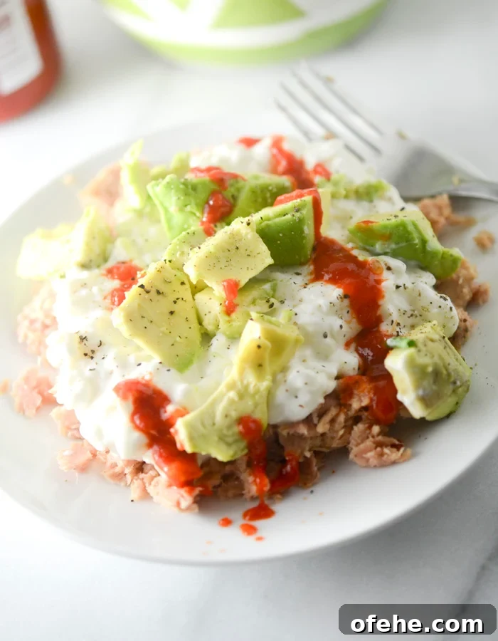 High-Protein Tuna and Cottage Cheese Recipes for Muscle Gain 5 tunacottage cheeseand avocado sala 010