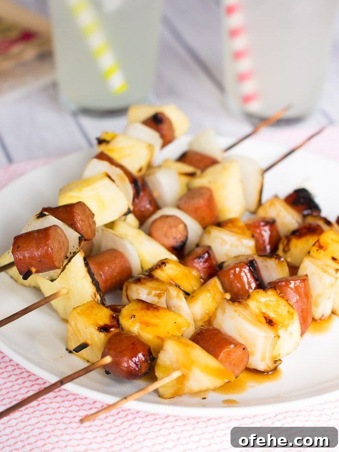 Hawaiian Pineapple Hot Dog Kebabs: Sweet & Savory Grill Recipe 5 Hawaiian Hot Dog Kebabs are really easy to make, and they taste irresistible!