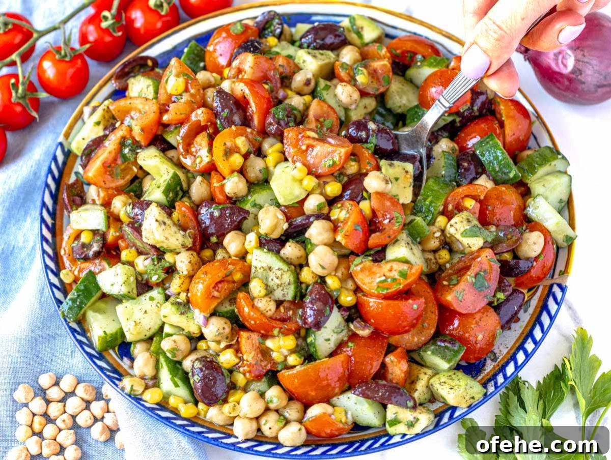 30-Minute Dinners We Cook on Busy Weeknights 16 Healthy chickpea cucumber salad on a summer table with lemon and olive oil dressing.