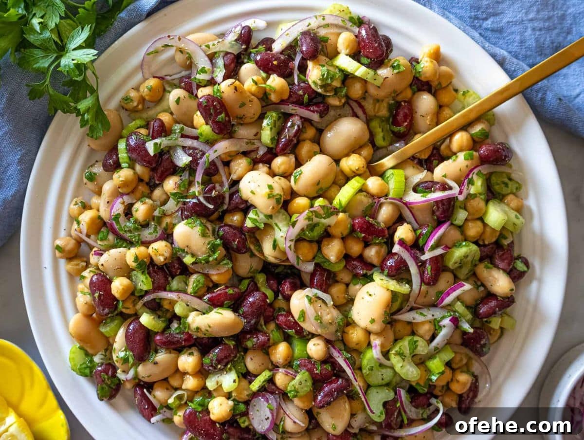 30-Minute Dinners We Cook on Busy Weeknights 18 Easy 3 bean salad recipe served for meal prep picnic or quick dinner.