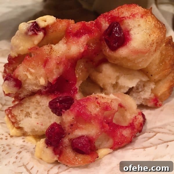 Cranberry Orange Pull-Apart Monkey Bread Recipe 14 Plate full of Monkey Bread