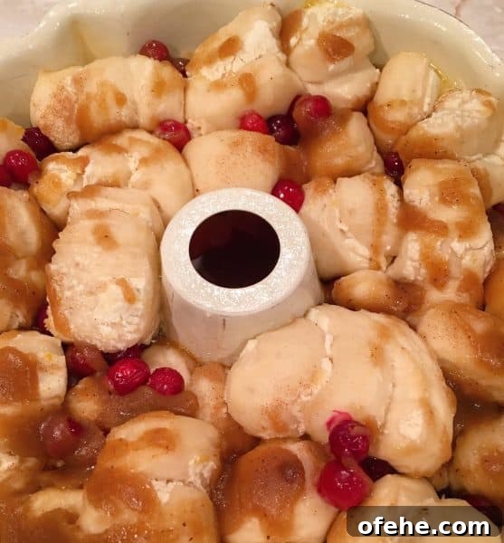 Cranberry Orange Pull-Apart Monkey Bread Recipe 10 Monkey bread thawed and risen in size ready to bake