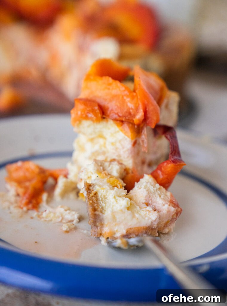 Roasted Peach Cheesecake Recipe with Brown Sugar Glaze 3 img 13165 2