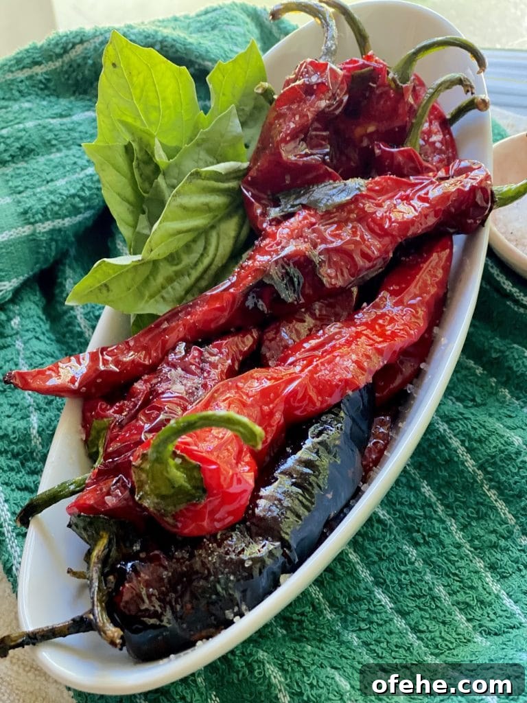 Crispy Sautéed Italian Sweet Peppers with Garlic & Herbs 2 Fried Peppers on Platter