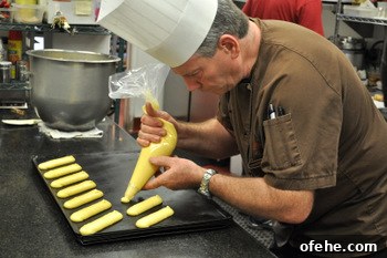 Chef Pascal making eclairs