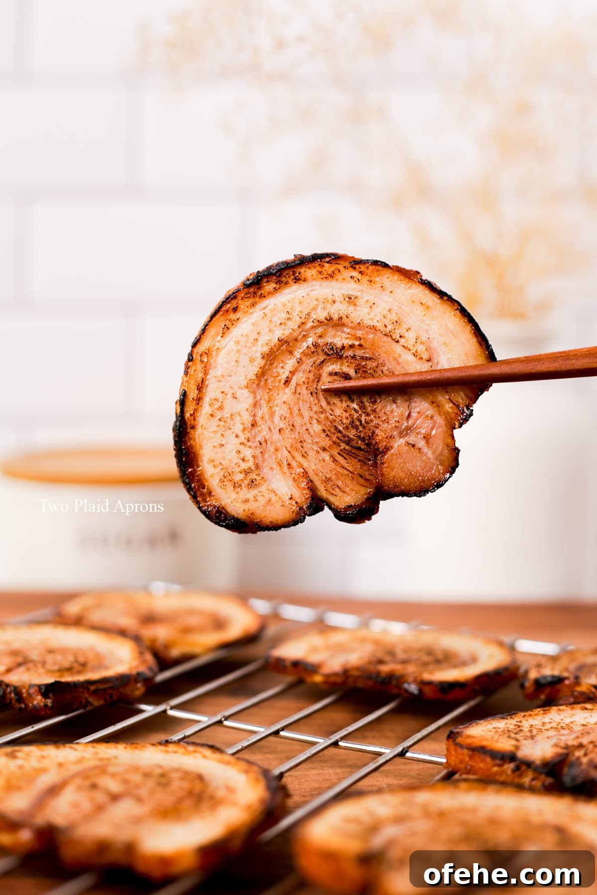 Chashu sliced