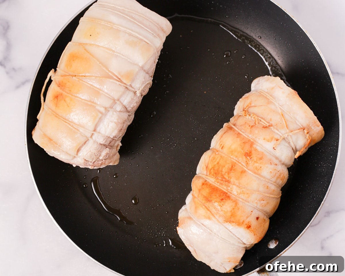 Braising chashu
