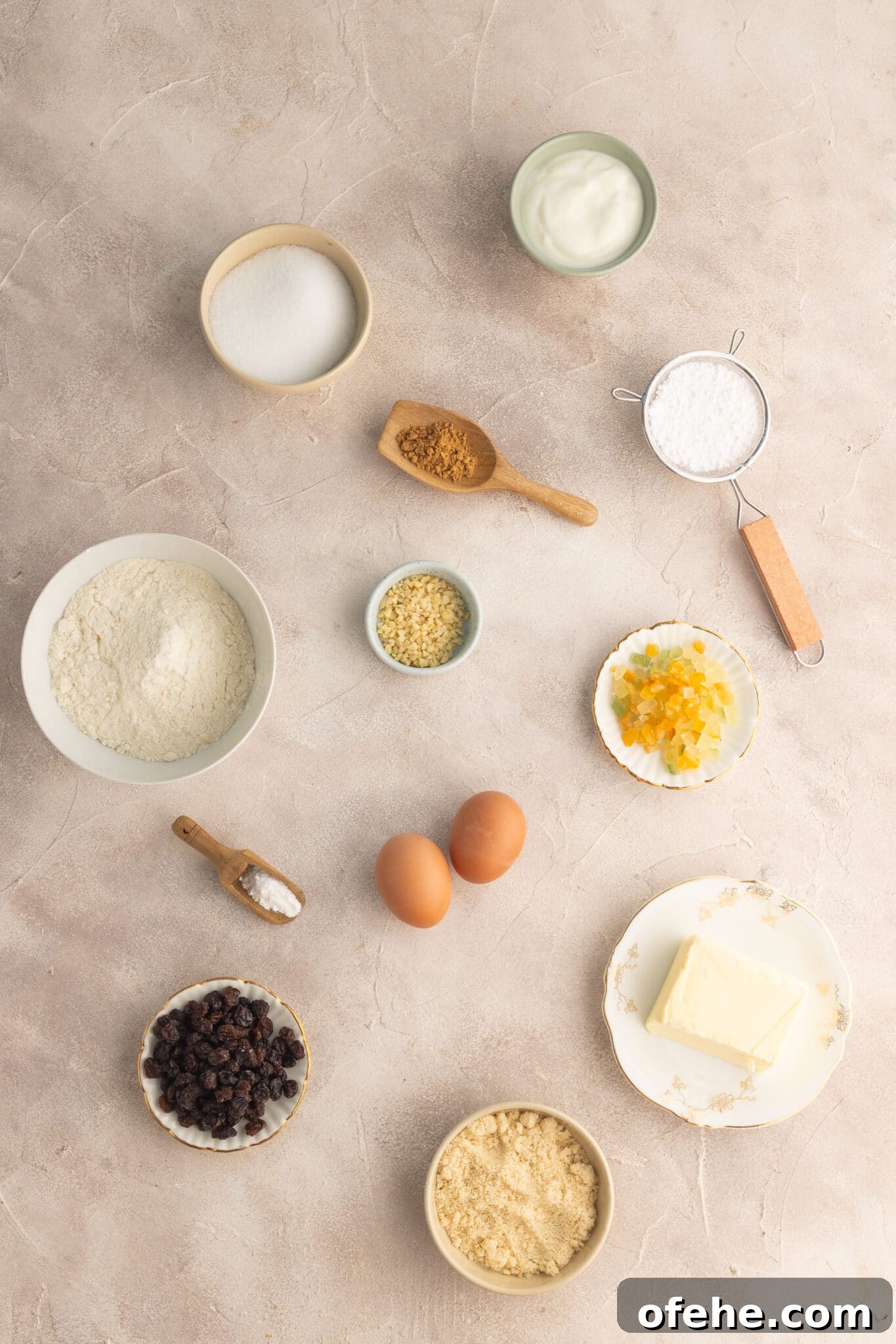 Ultra-Moist Quark Stollen Recipe — No Yeast Needed 4 quark-stollen-ingredients