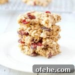 Having dessert for breakfast is possible with these delicious and healthy breakfast cookies made with whole grain oats, mashed potatoes, dried fruits, and seeds | #AD | @sinfulnutrition | #sinfulnutrition | #breakfastcookie | #veganrecipe | #glutenfree | #vegetarian | #healthybreakfast