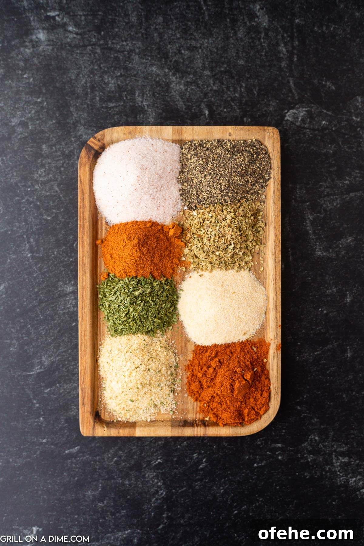 Homemade Blackened Seasoning Blend for Perfect Cajun Flavor 3 Ingredients needed - paprika, salt, garlic salt, parsley, black pepper, onion powder, cayenne pepper, dried oregano