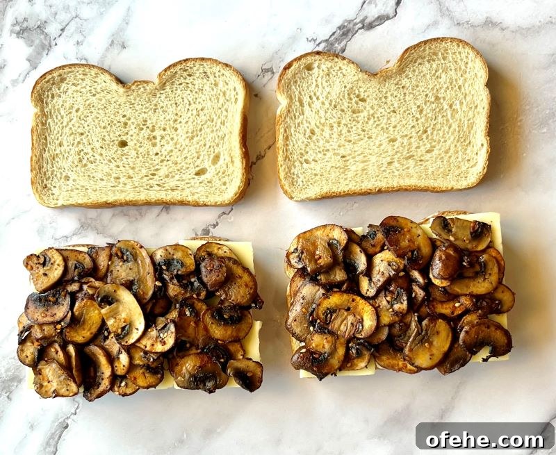 Savory Mushroom and Melted Cheese Grilled Sandwich 7 img 15319 6