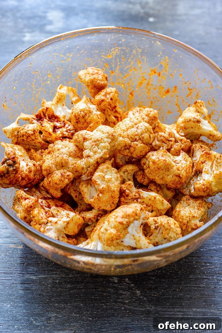 Red Pepper Mixed with Cauliflower