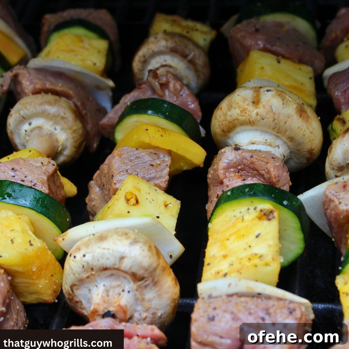 Juicy Grilled Steak Kabobs with Garlic Herb Marinade 5 Grilled Steak Kabobs On Grill Cooking