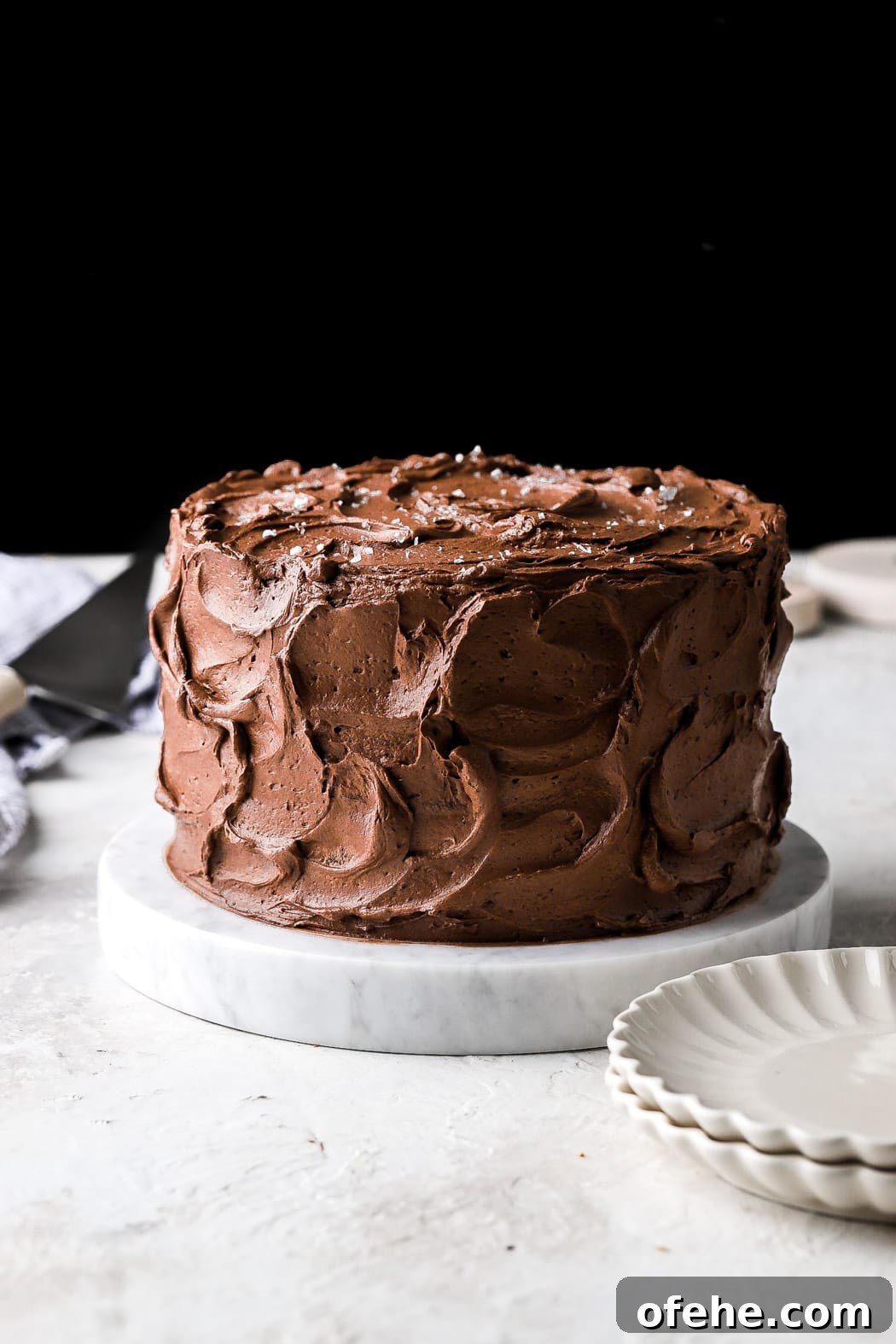 Decadent 8-Inch Chocolate Cake Recipe for Any Occasion 15 8 inch chocolate cake with swirls of frosting