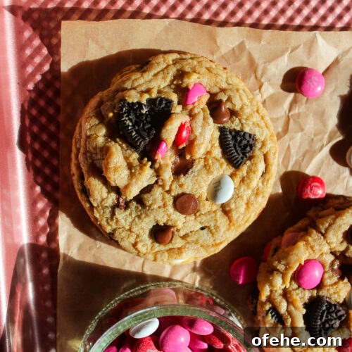 Valentine's Day Oreo and M&M Cookies Recipe 15 img 16098 14