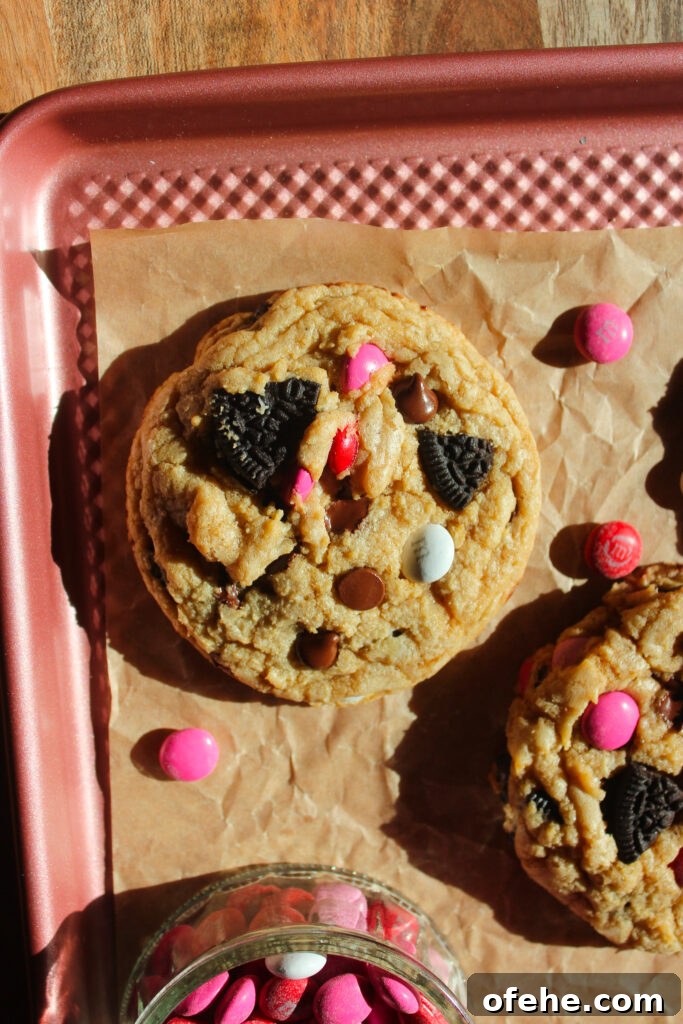 Valentine's Day Oreo and M&M Cookies Recipe 3 img 16098 2