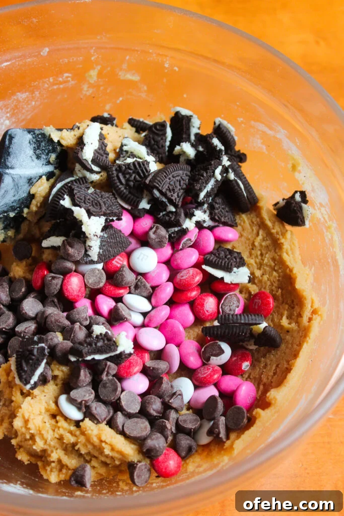 Valentine's Day Oreo and M&M Cookies Recipe 6 img 16098 5