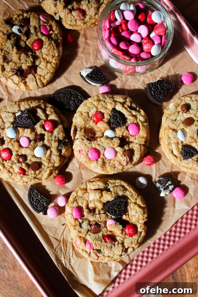 Valentine's Day Oreo and M&M Cookies Recipe 9 img 16098 8