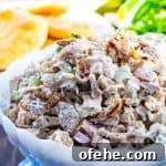 Keto Roasted Chicken and Bacon Salad with Creamy Dressing 6 bowl full of low carb chicken salad