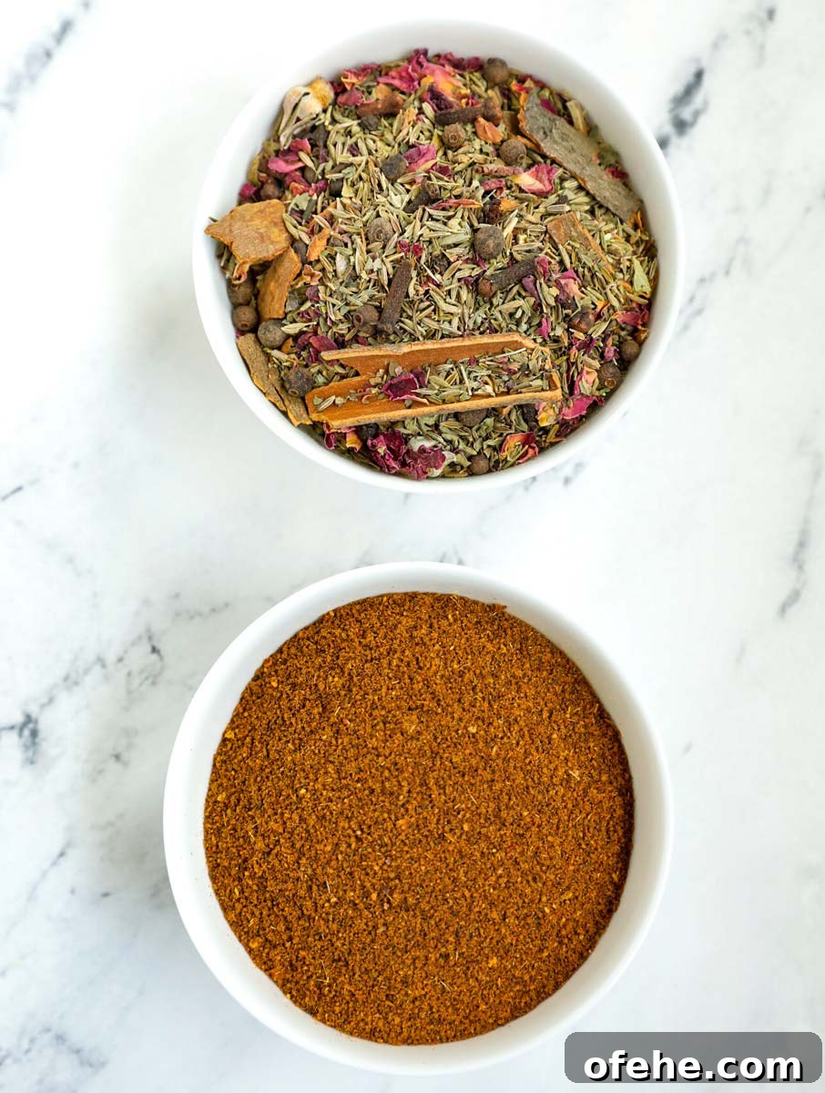 Lebanese Kibbeh Bil Sanieh: Baked Kibbeh Recipe from Lebanon 5 kibbeh spice before and after grinding