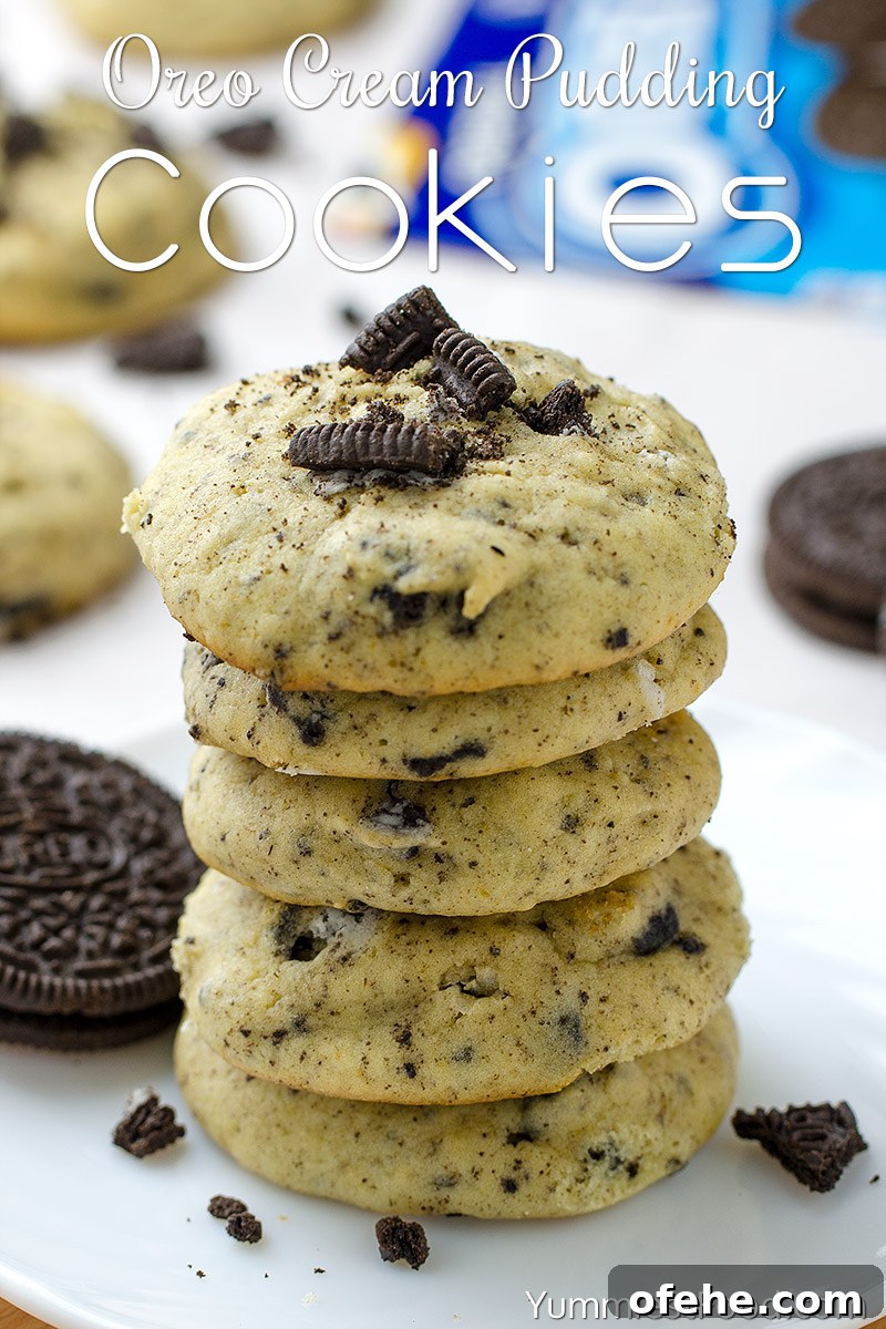 Oreo Cream Pudding Cookies
