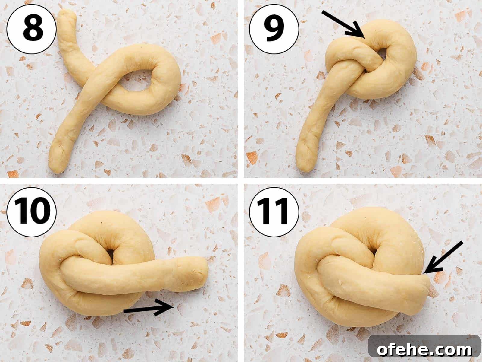 Soft and Fluffy Challah Dinner Rolls: Perfect for Any Meal 6 Process Shot Collage: how to shape a challah roll step by step.