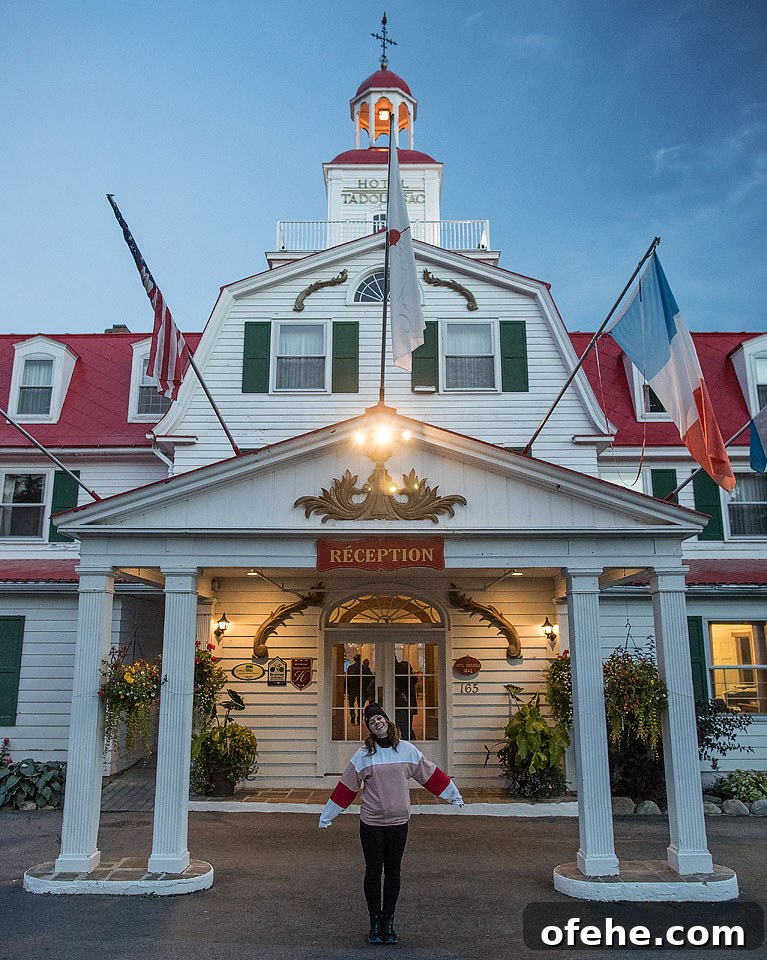 Top Things to See and Do in Quebec’s Maritime Region 7 Historic hotel exterior and surrounding village in Tadoussac.