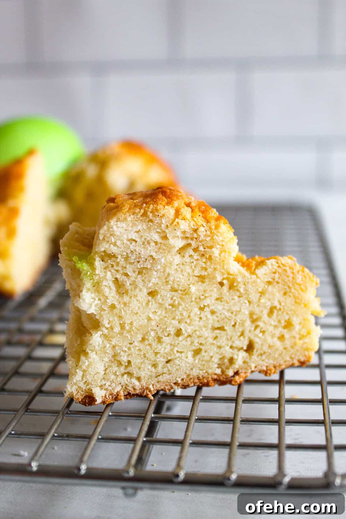 Traditional Gluten-Free Easter Bread Recipe for Spring Celebrations 3 slice of gluten free easter bread on a rack.