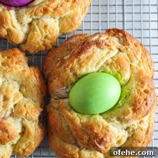 Traditional Gluten-Free Easter Bread Recipe for Spring Celebrations 4 gluten free easter bread on a wire rack, overhead shot.